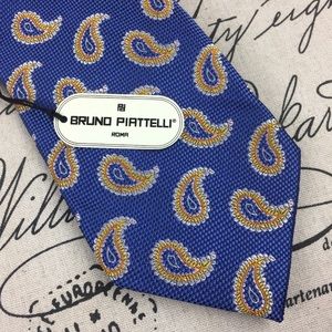BRUNO PIATTELLI 100% Silk Tie Paisley Necktie NEW